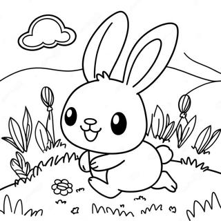 ਖੇਤ ਵਿੱਚ ਖੁਸ਼ Sunny Bunnies ਰੰਗੀਨ ਪੰਨਾ ਰੰਗ ਕਰਨ ਵਾਲੇ ਪੰਨੇ