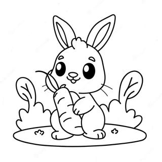 ਗਾਜਰ ਫੜਦਾ ਪਿਆਰਾ Sunny Bunnies ਰੰਗੀਨ ਪੰਨਾ ਰੰਗ ਕਰਨ ਵਾਲੇ ਪੰਨੇ