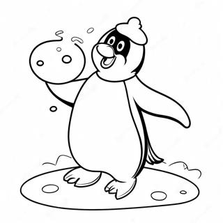 Kheeddaan Vaalaa Peenguin Joo Brph Dee Geend Naal Hai Rng Krn Vaalaa Pnnaa 19916-4354
